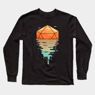 Rippling d20 - DnD Dungeons & Dragons D&D Long Sleeve T-Shirt